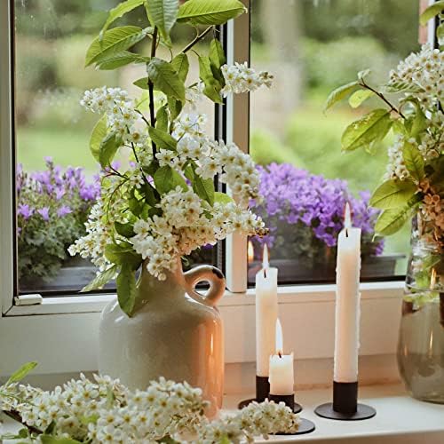4 Pcs Black Candle Holders Retro Farmhouse Decor