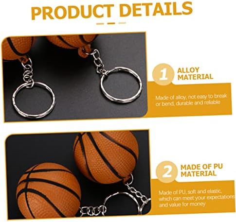 24Pcs Basketball Keychains Durable Key Holders with Cute Designs for Adults