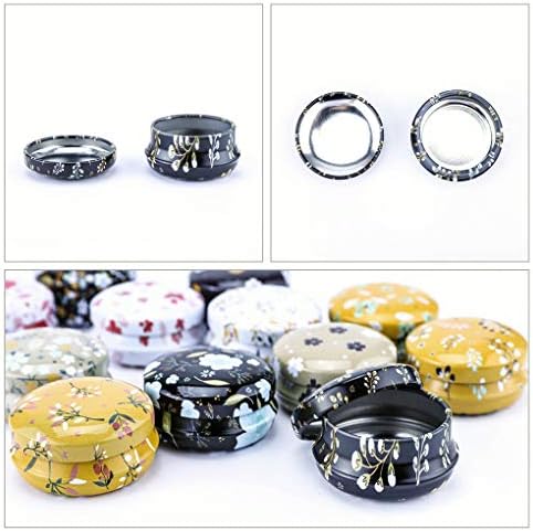 Rolin Roly 12Pcs Mini Aluminum Candle Travel Tins with Lids