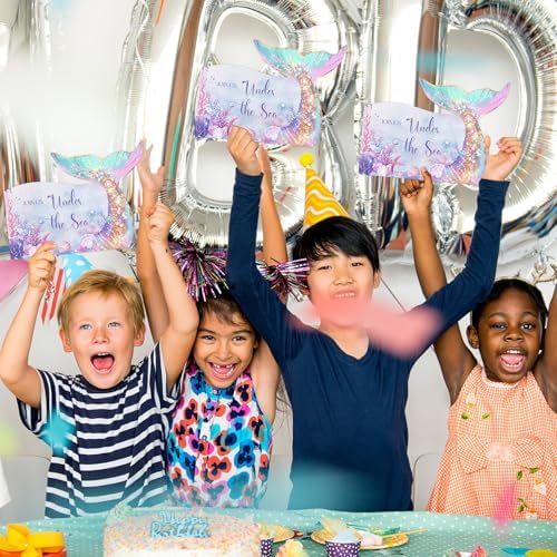 Mermaid Birthday Invitations with Envelopes 5x7 Inches