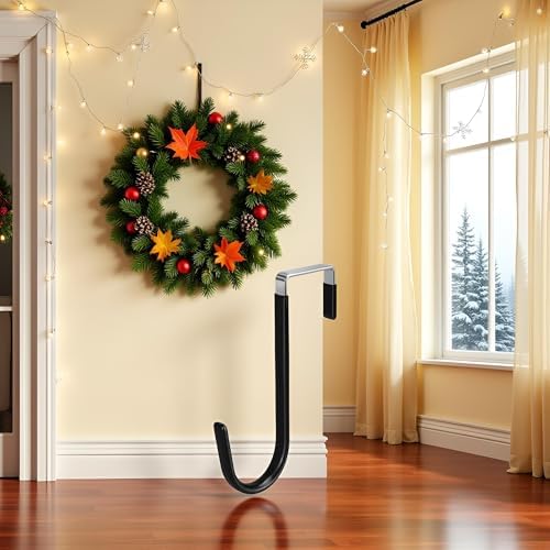 Strong Black Wreath Hanger 5 20lb Load Bearing