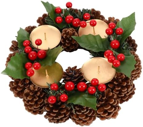 Zerodeko Christmas Wreath Candle Holder