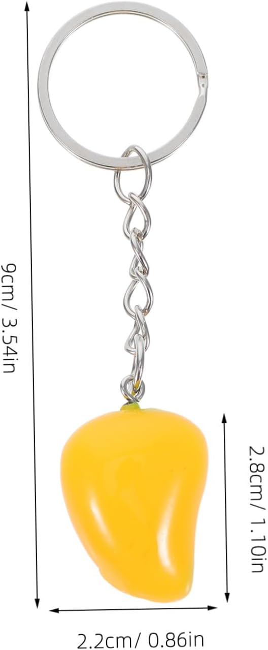 Luxshiny 10pcs Mango Keychain Bag Pendants