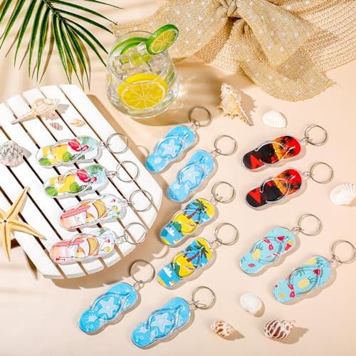 48 Packs Flip Flop Keychains Summer Party Favor