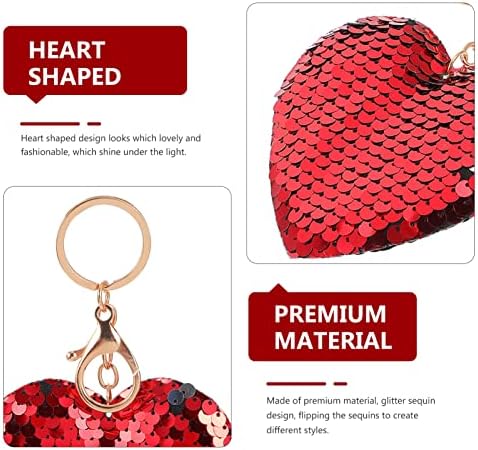 24pcs Heart Shaped Glitter Keychains for Valentines Day and Special Occasions
