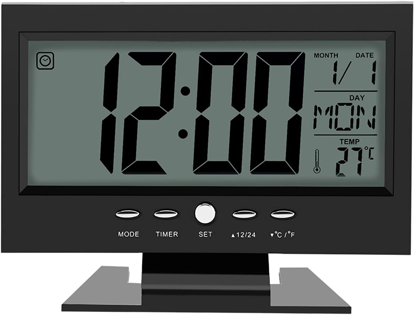 Tiiyee Electric Clock with Calendar and Temp Display