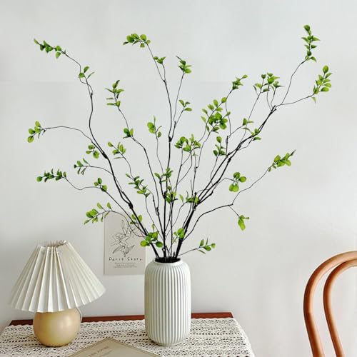 4 Pcs Artificial Ficus Branches for Vase Filler and Centerpiece