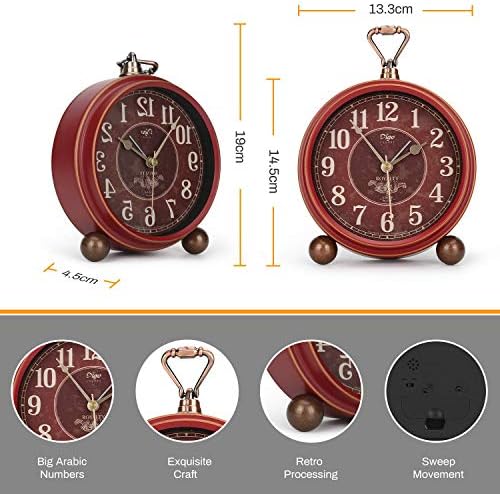 Number One Classic Retro Alarm Clock with HD Glass