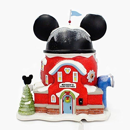 Department 56 North Pole Village Mickey Ear Factory Miniature Lighted Building
