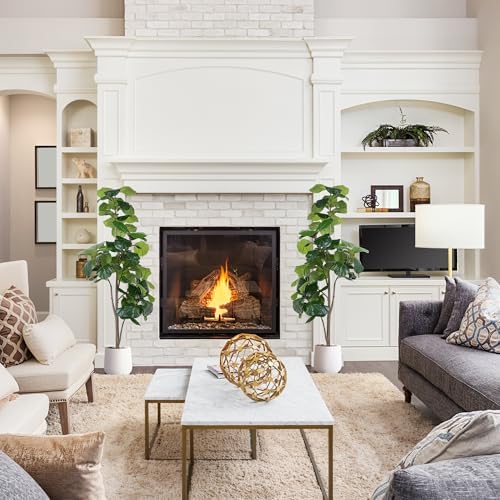 6ft Artificial Fiddle Leaf Fig Tree with White Planter 1