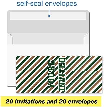 VAHATAN Football Ticket Party Invitations 20 Pack