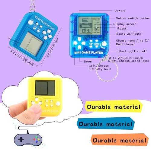 30 Pack Mini Video Game Keychains for Gifts and Parties
