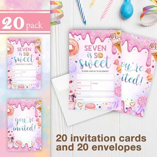Donut Candyland Birthday Invitations Set of 20