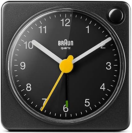 Braun Classic Travel Analogue Alarm Clock with Snooze and Light