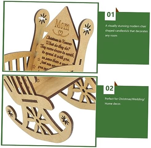 Christmas Wooden Candleholder Chair Shape Decor