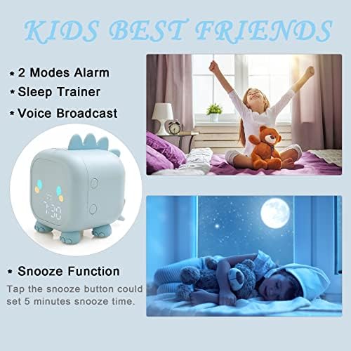 Kids Dinosaur Alarm Clock with Night Light