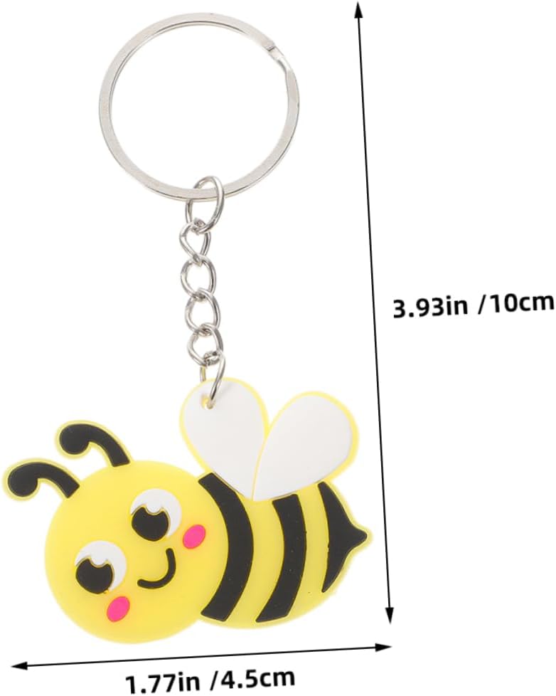 VICASKY 20PCS Cute Bee Keychains Spring Theme Accessories