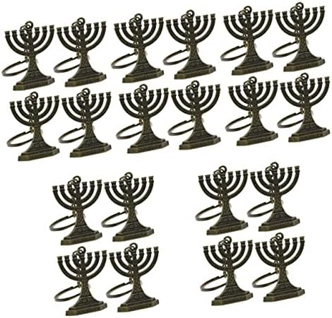 20 Pcs Hanukkah Key Ring Tote Purse Backpack Keychain