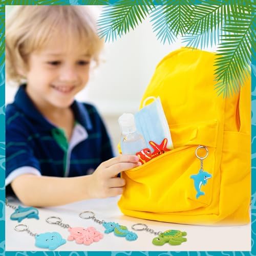 Yinkin 36 Pcs Summer Party Keychains with 9 Styles