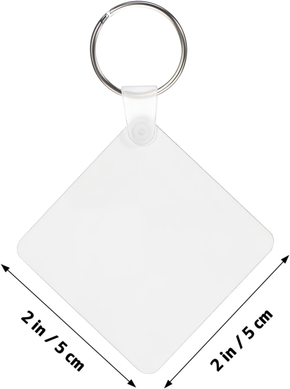 40Pcs Double Sided Sublimation Keyrings Blanks