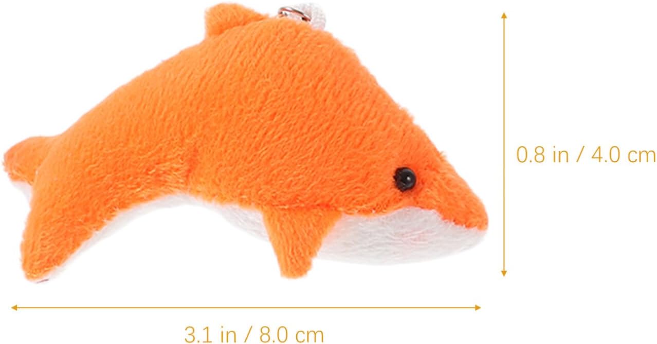 SAFIGLE 25pcs Plush Dolphin Keychains for Bags and Keys