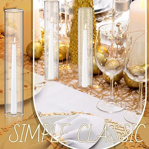 Treela 6 Pcs Clear Hurricane Candle Holder Sleeve