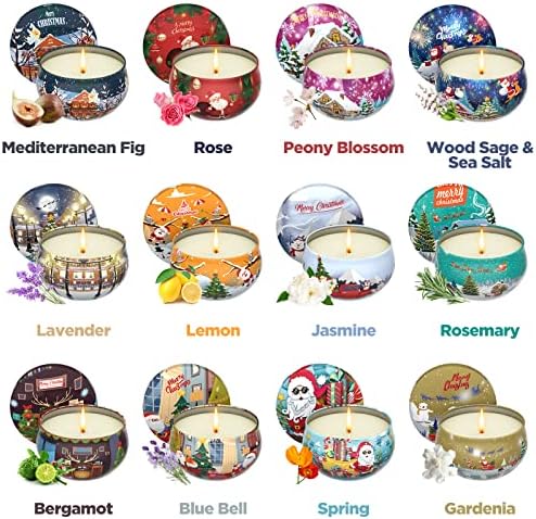 Primevolve Scented Candles 12 Pack Travel Tins