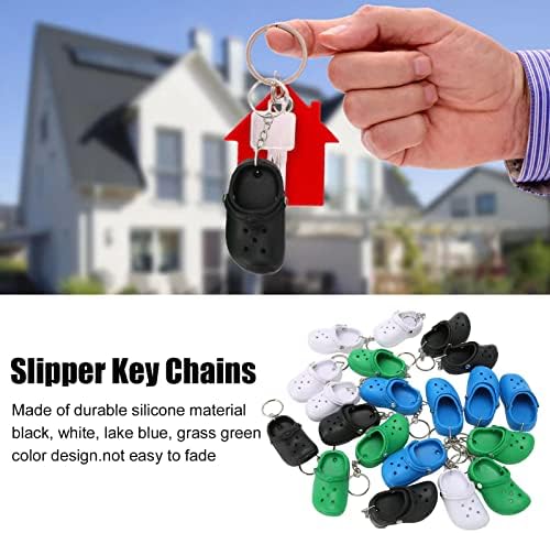 20 Pcs Mini Silicone Shoe Keychains Set