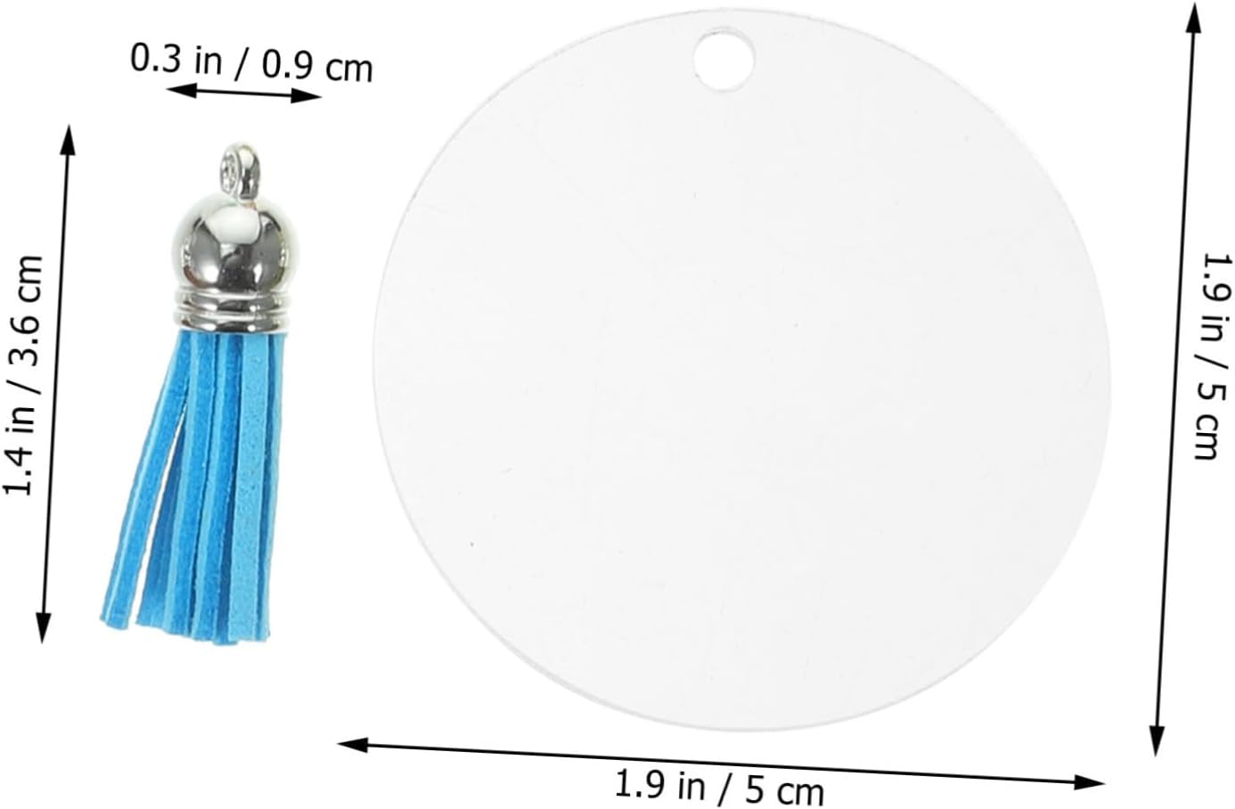 1set Acrylic Keychain Blanks with Accessories for Custom Projects