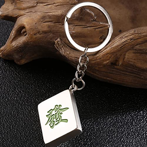 6pcs Mahjong Keychain Set for Couples and Feng Shui Lovers