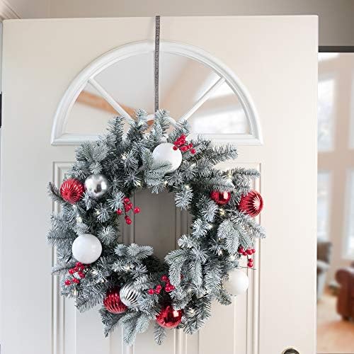 Haute Decor Pewter Holly Wreath Hanger
