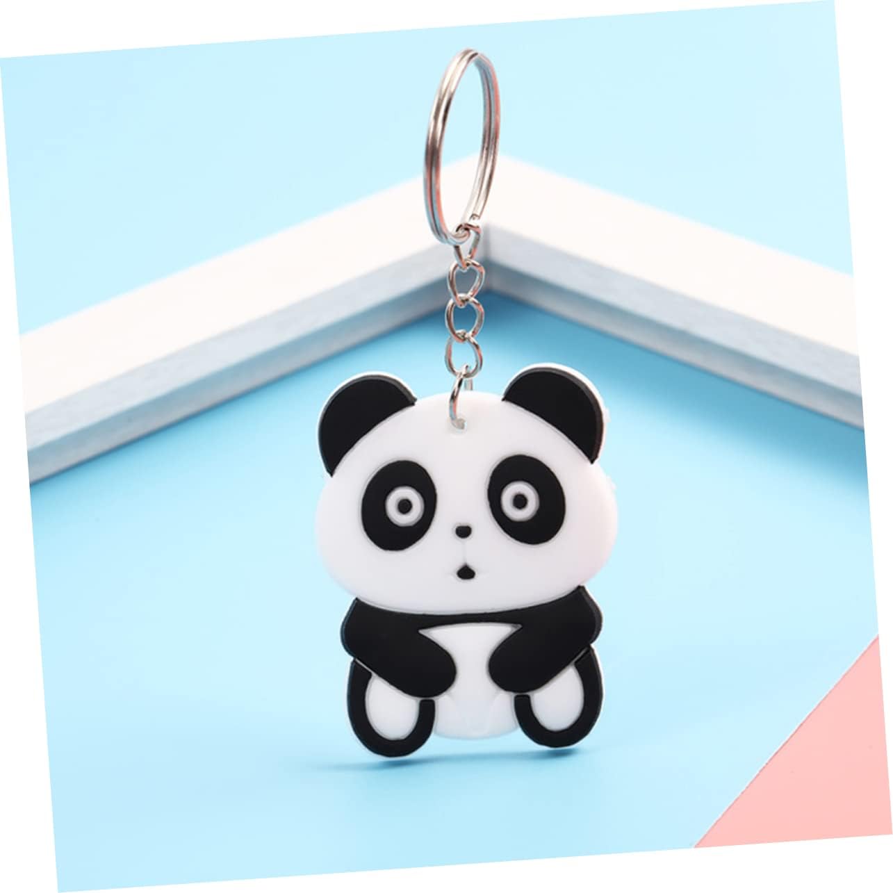 NUOBESTY 60pcs Cartoon Panda Keychain Set