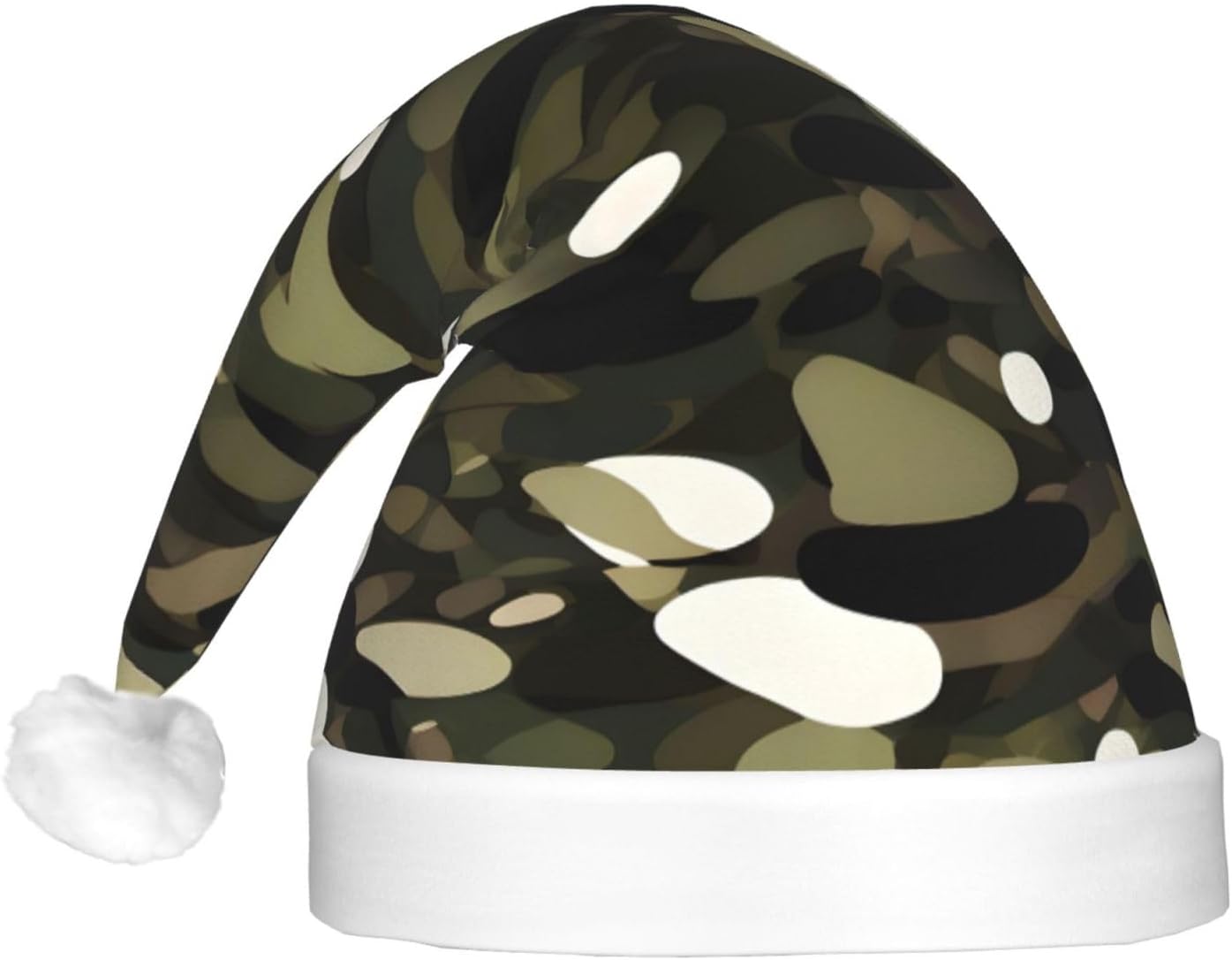 Abstract Camouflage Christmas Hat with LED Lights