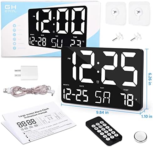 Amgico Digital Alarm Clock with Snooze and Temperature