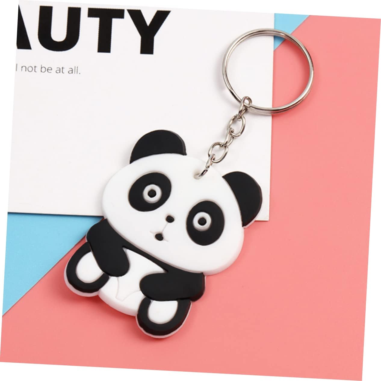 NUOBESTY 60pcs Cartoon Panda Keychain Set