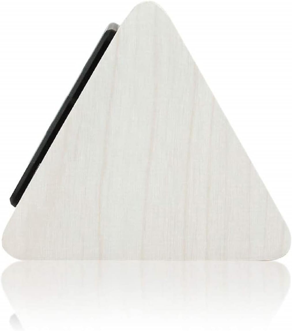 GEARONIC Digital Alarm Clock Wooden Modern Triangle Clock White