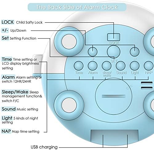 Kids Alarm Clock with Night Light and Sound