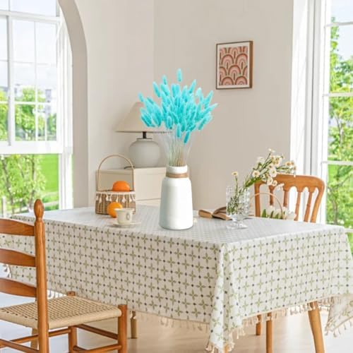 Turquoise Dried Bunny Tails 120pcs for Decor and Crafts
