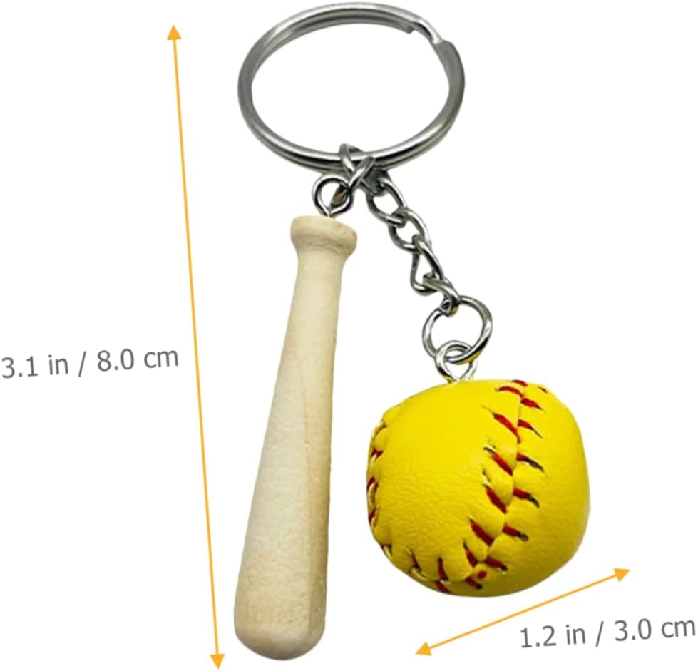 POPETPOP 16pcs Baseball Keychain Set for Boys Girls and Players
