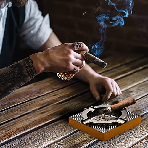 Stylish Metal Cigar Ashtray for Outdoor Use