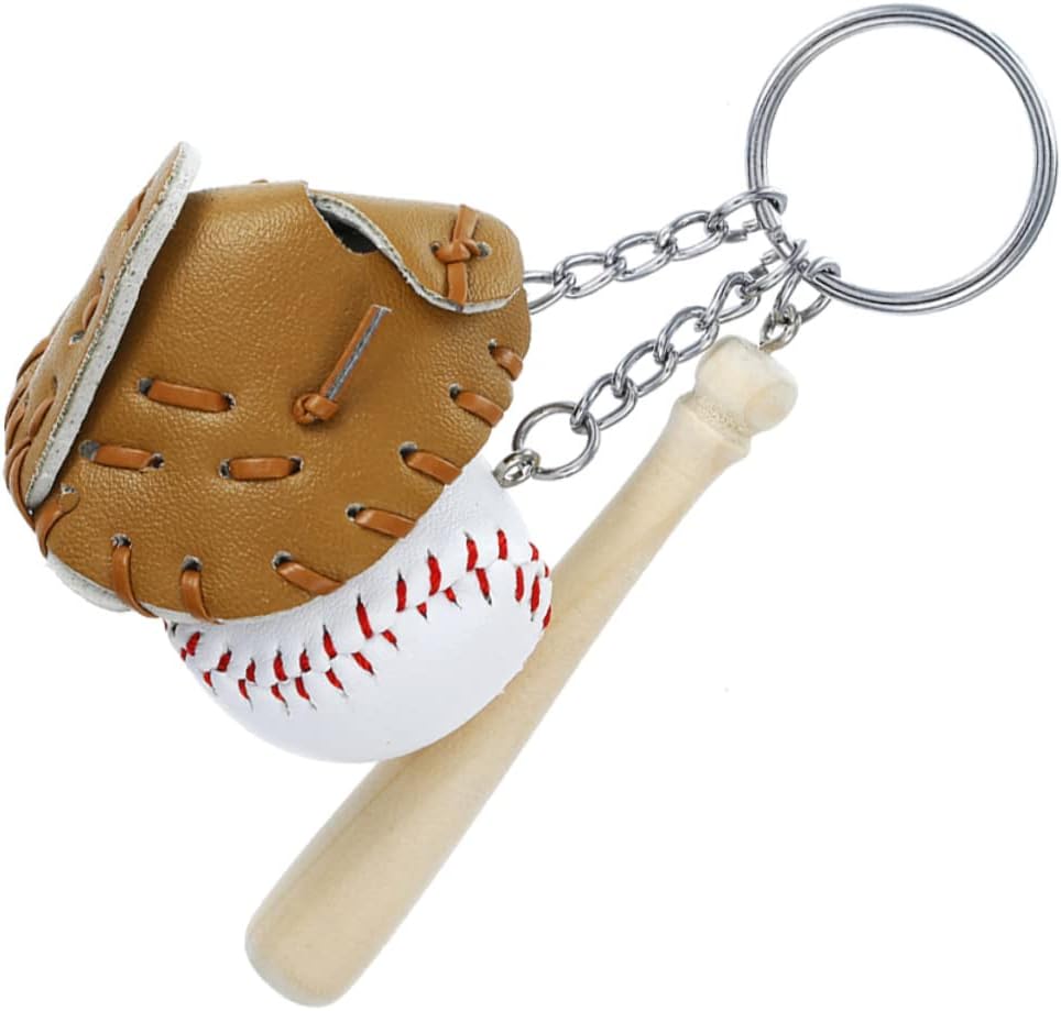 HANABASS Baseball Theme Keyring Pack 4 Pcs