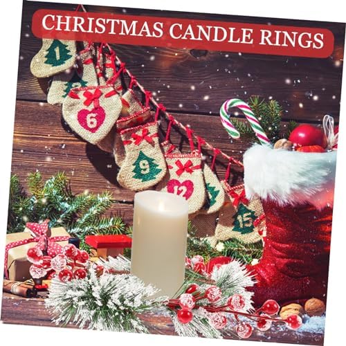 Christmas Candle Wreath for Holiday Pillar Candles