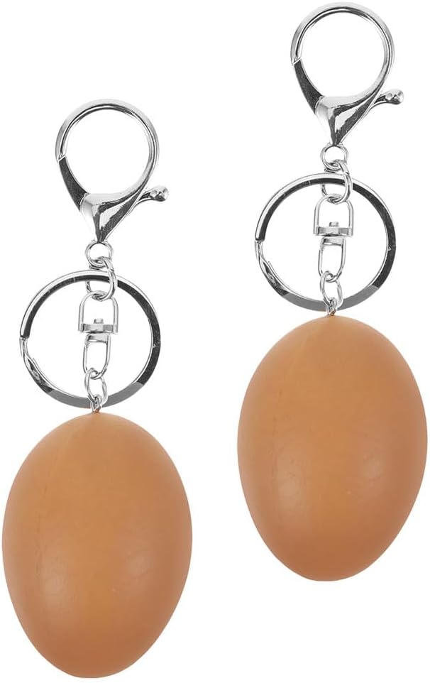 LOGOFUN 4 Pcs Easter Egg Keychain with Clip