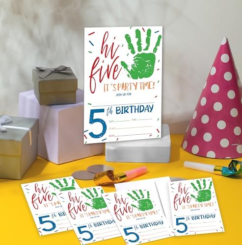 Hi Five Birthday Invitations For Kids - 06