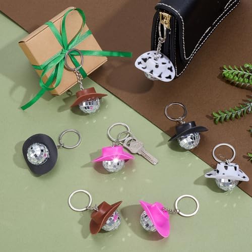 PH PandaHall 20pcs Western Cowboy Hat Keychains