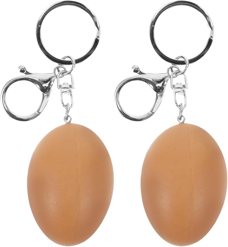LOGOFUN 4 Pcs Easter Egg Keychain with Clip