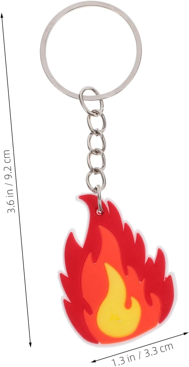 Wakauto 10Pcs Firefighter Keychain Flame Design