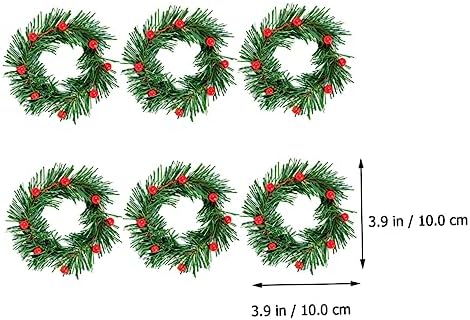 Christmas Candle Garland with Red Berries for Home Decor