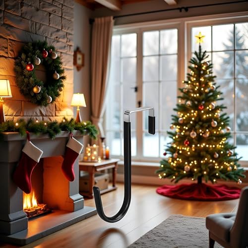 Strong Black Wreath Hanger 5 20lb Load Bearing