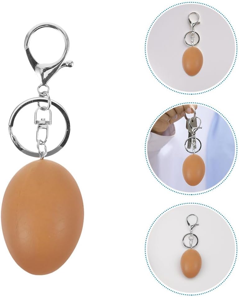 LOGOFUN 4 Pcs Easter Egg Keychain with Clip